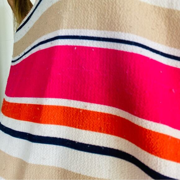 MICHAEL KORS Pink White Striped Side Tie Short Sleeve Tunic Blouse Top Shirt 3X - Picture 9 of 11